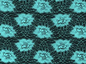 NYLON FLORAL "ANGEL" NON-STRETCHED LACE KNIT<br><h6>4-SEA BLUE<br>LACE9-SL</h6>