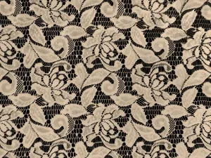 NYLON FLORAL "YUKI" STRETCHED LACE KNIT<br><h6>8-STONE<br>LACE8-DT</h6>