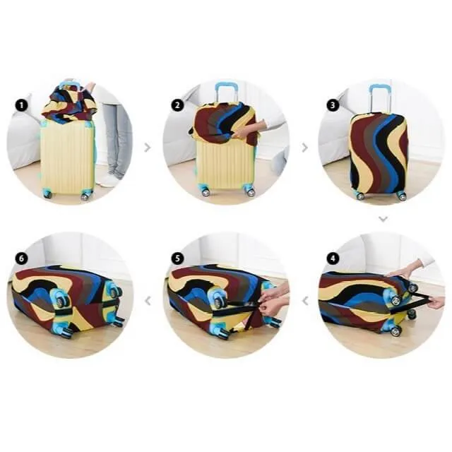 Orange Luggage Suitcase Protective Cover