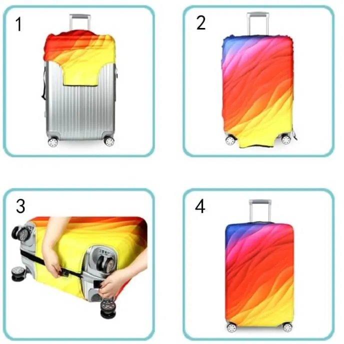 Orange Luggage Suitcase Protective Cover
