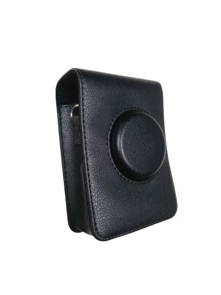 Pikxi Fujifilm Instax Mini Evo PU Leather Camera Case Cover Carrying Bag (Vertical) (Black, and Brown)