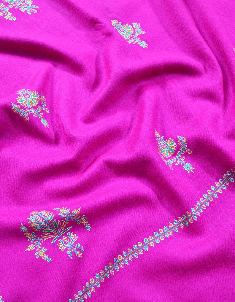 Pink Embroidery Pashmina Shawl 7098