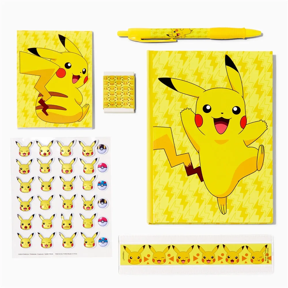 Pokemon Pikachu Journal Set  in a Reusable Slider Zip Bag