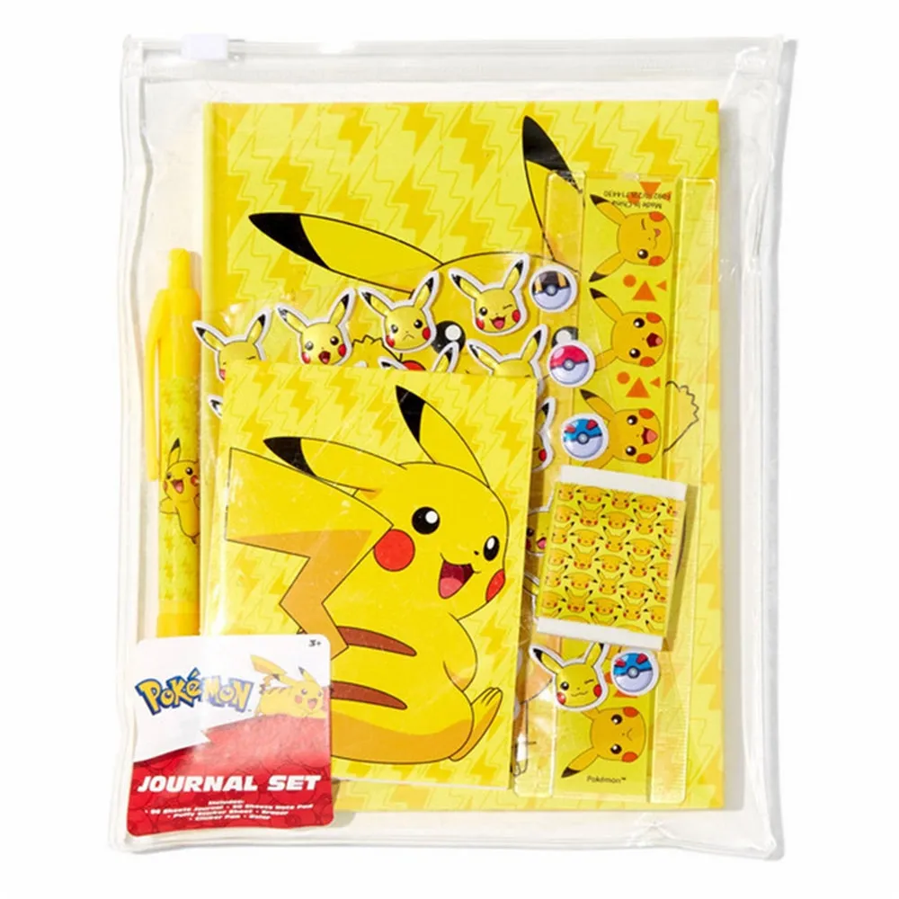 Pokemon Pikachu Journal Set  in a Reusable Slider Zip Bag