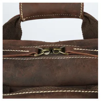 Retro Roomy Leather Travel Backpack P-8027