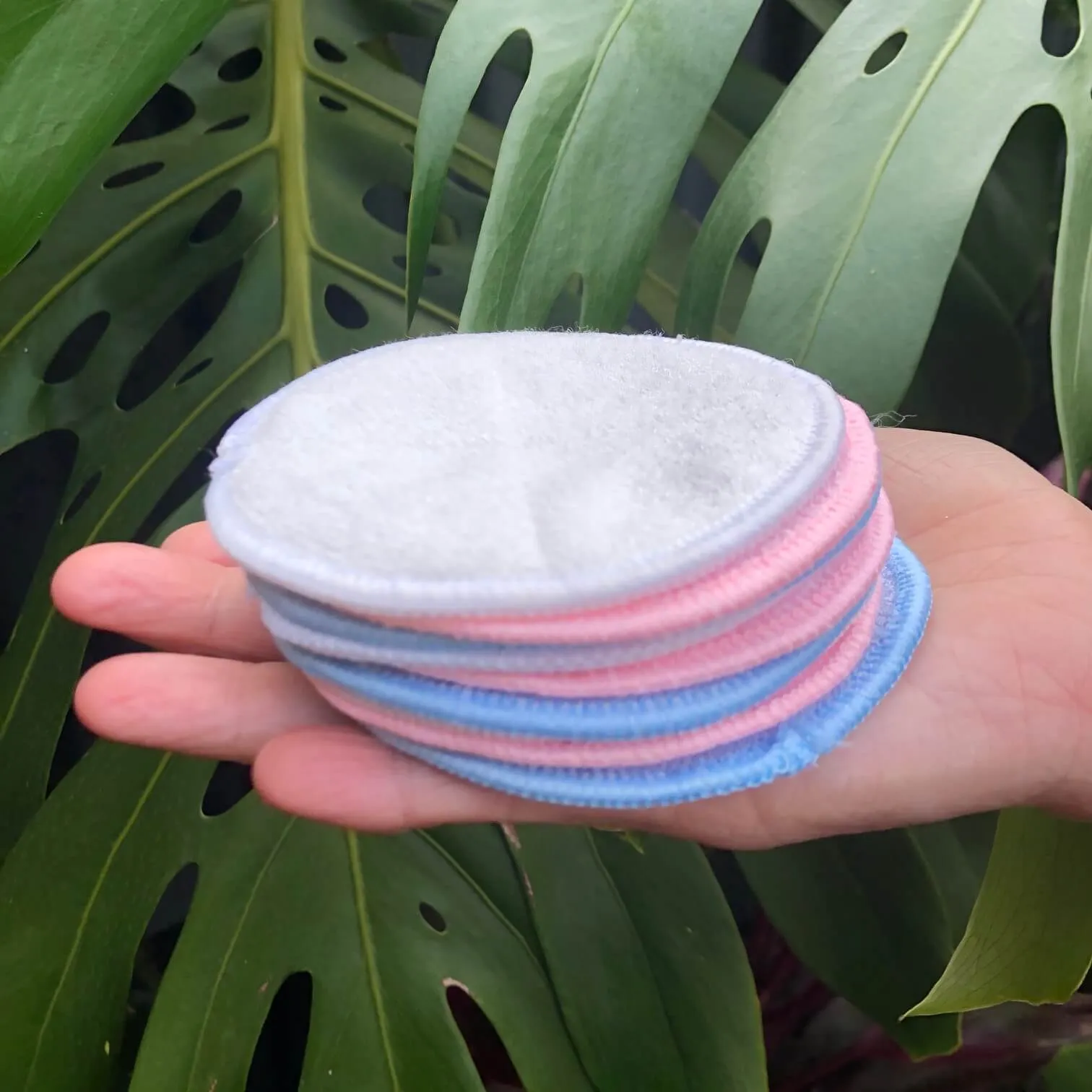Reusable Bamboo Cotton Make-Up Remover Pads - Mixed Colours