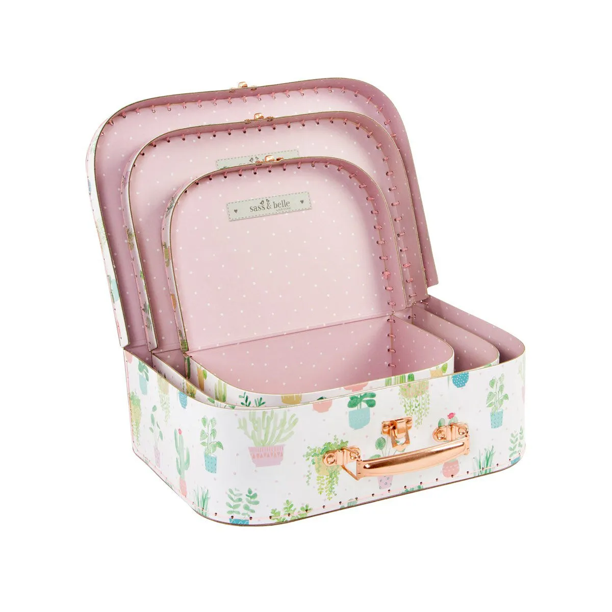 RJB Stone Pastel Cactus Suitcase
