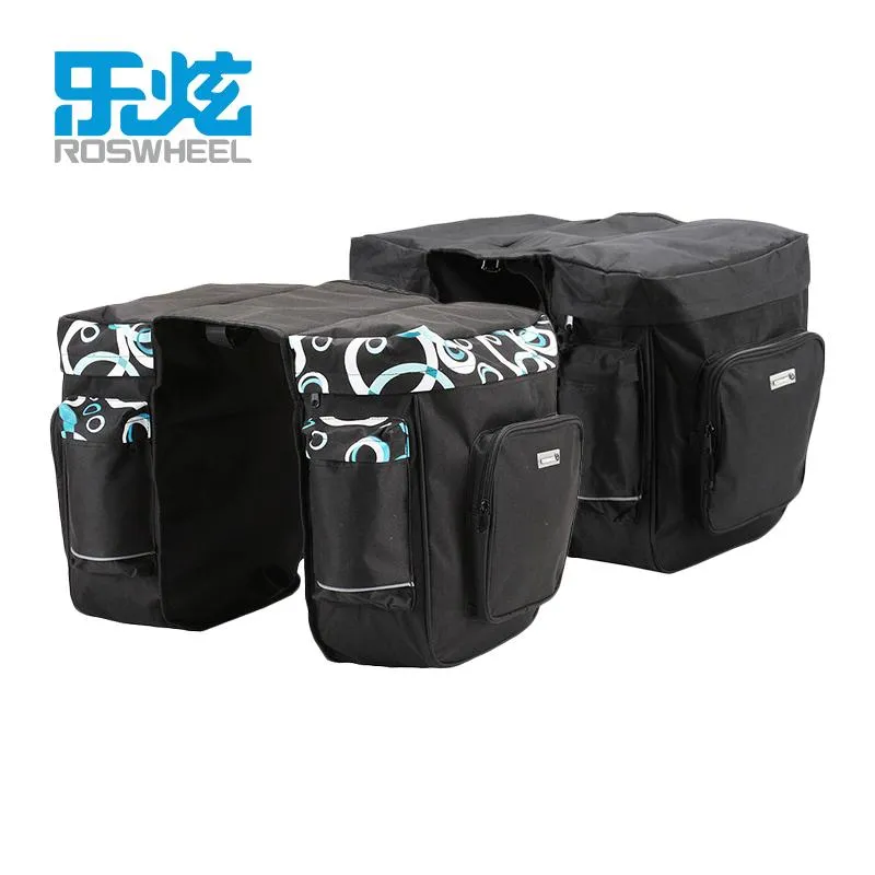 ROSWHEEL 30L Rear Rack Trunk Bike Double storage Bag