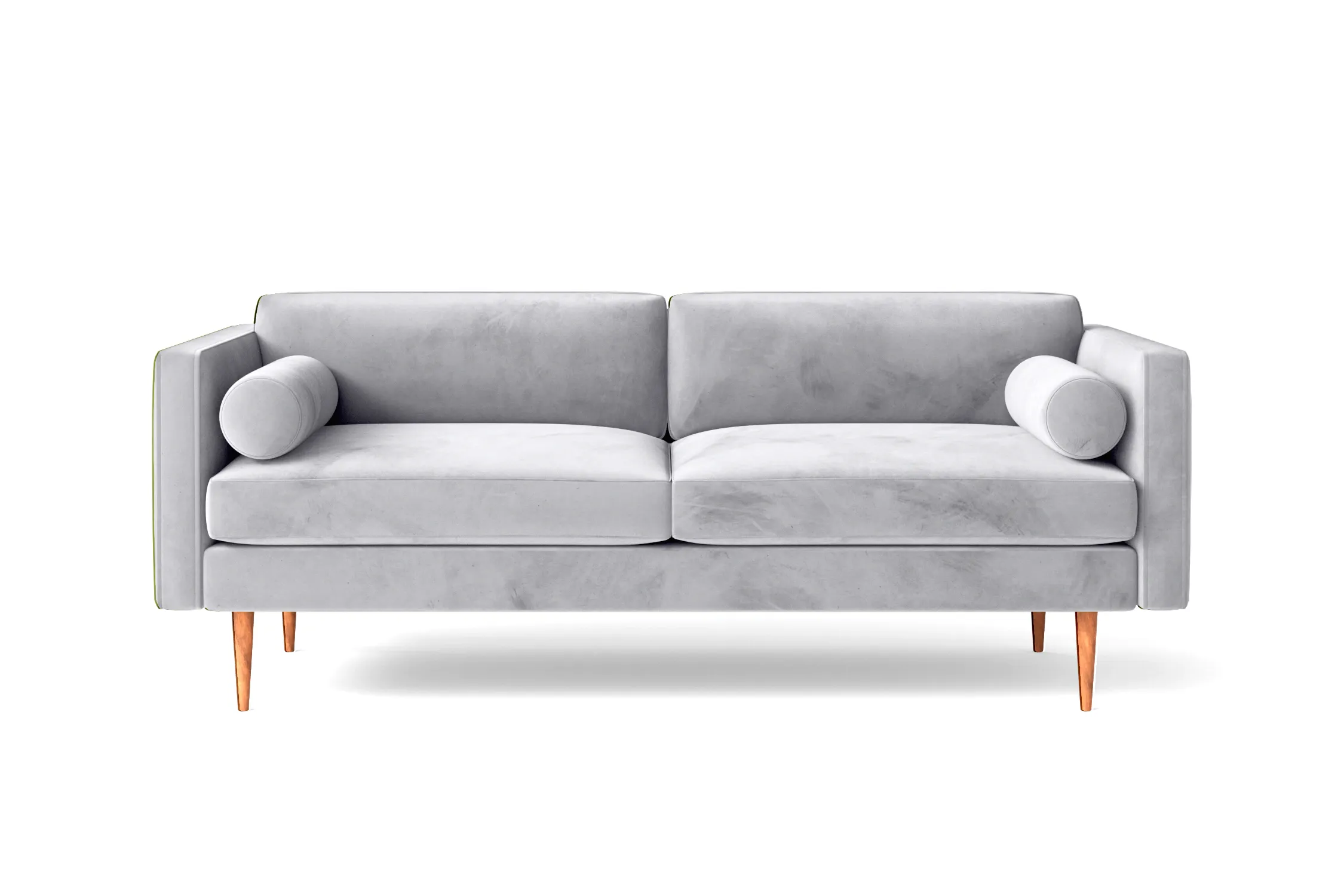 Salerno 2 Seater Sofa Silver Velvet