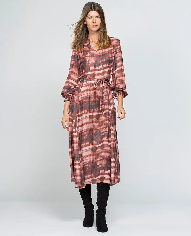 Spice Dress in Ginger Print