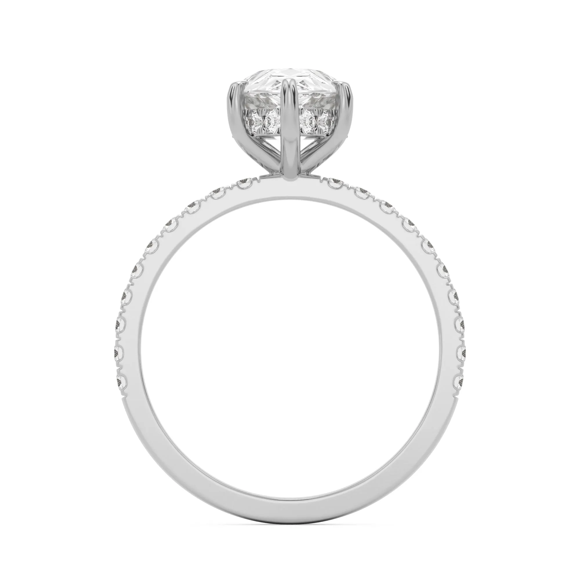 The Pear Hidden Halo Pavé