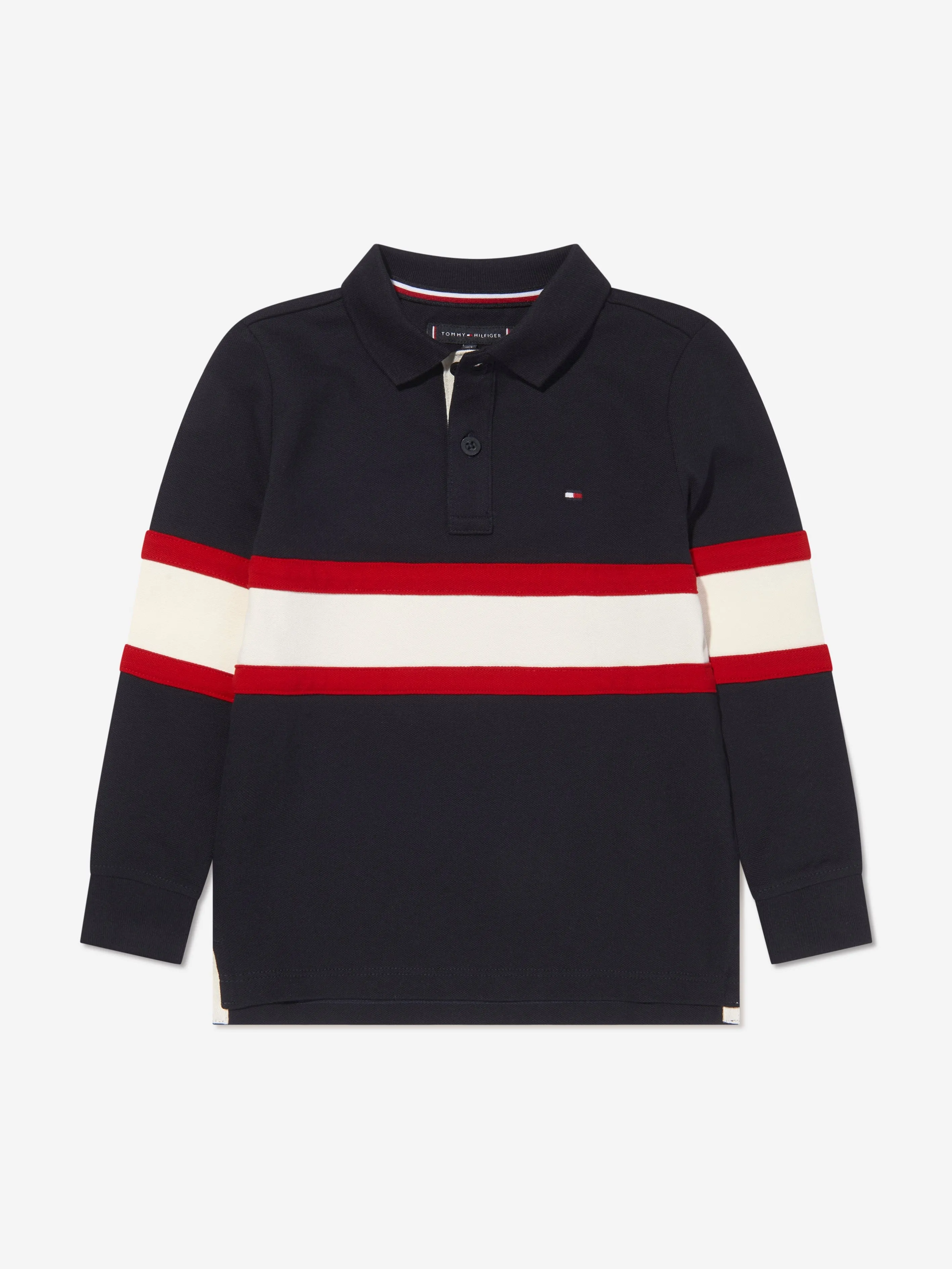Tommy Hilfiger Boys Long Sleeve Colourblock Polo Shirt
