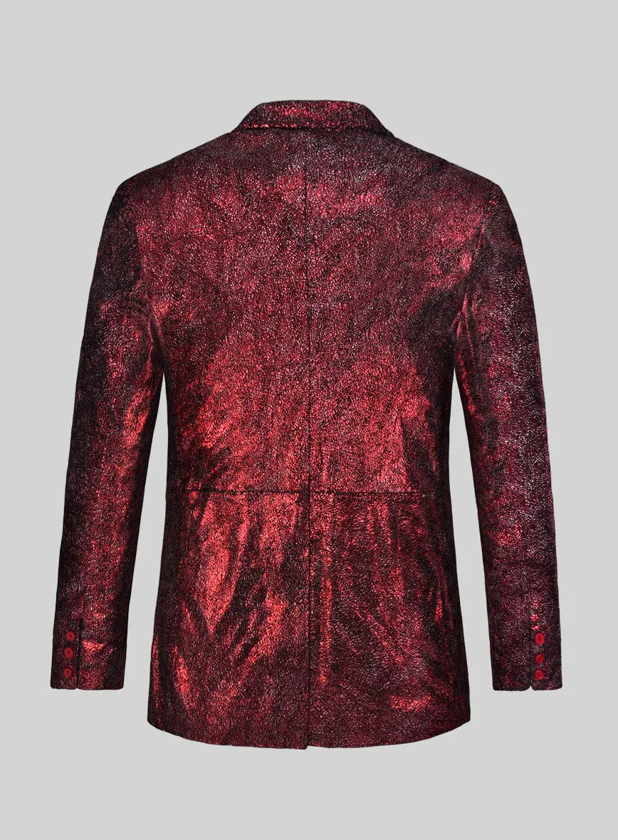 Twilight Red Medieval Leather Blazer