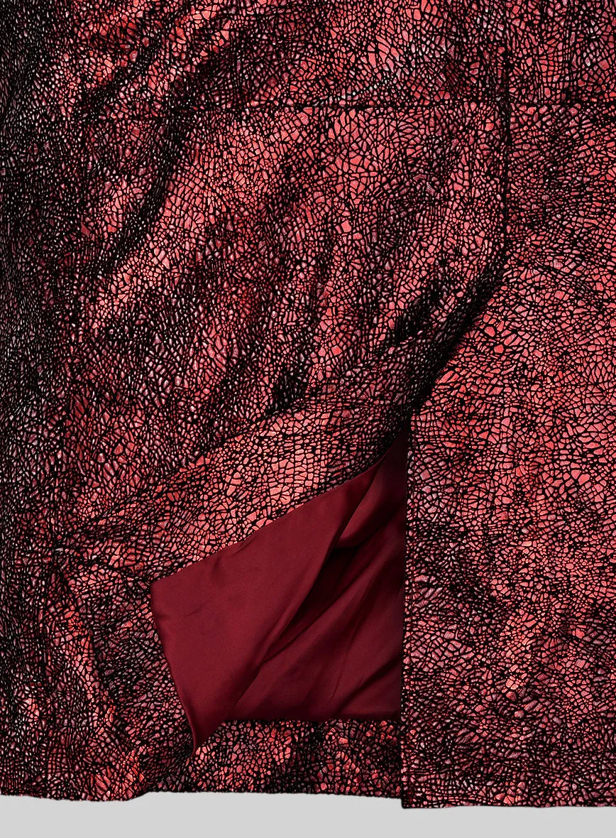 Twilight Red Medieval Leather Blazer