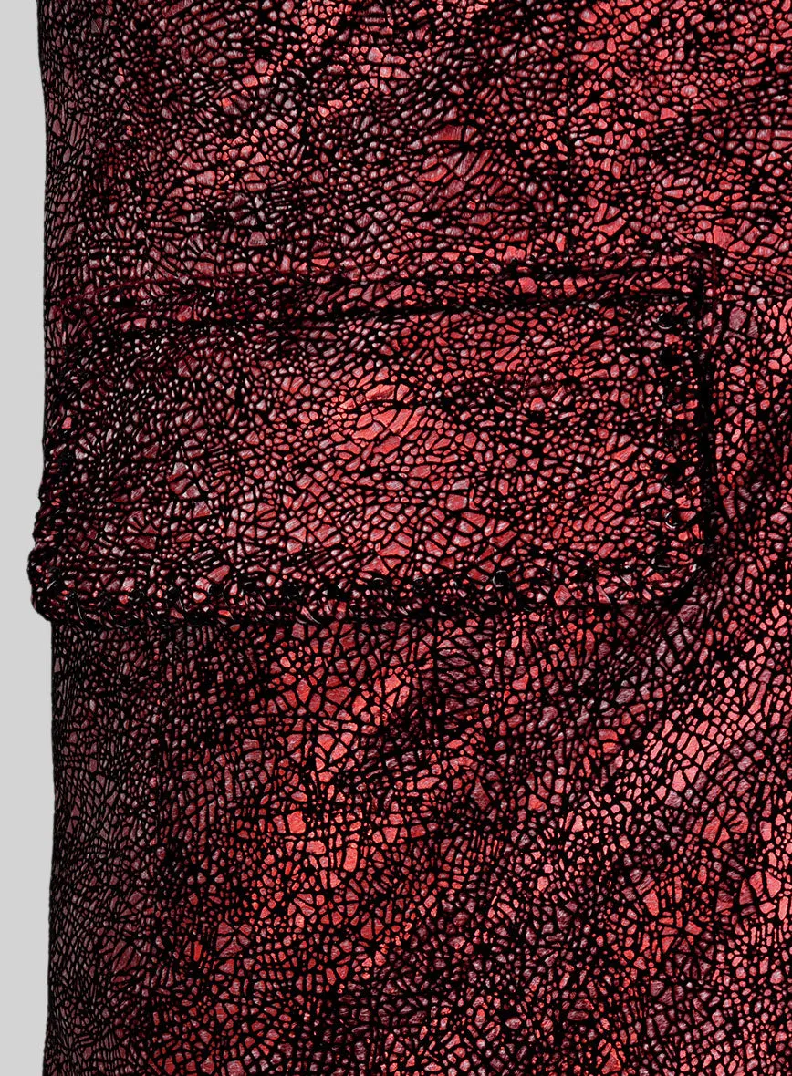 Twilight Red Medieval Leather Blazer