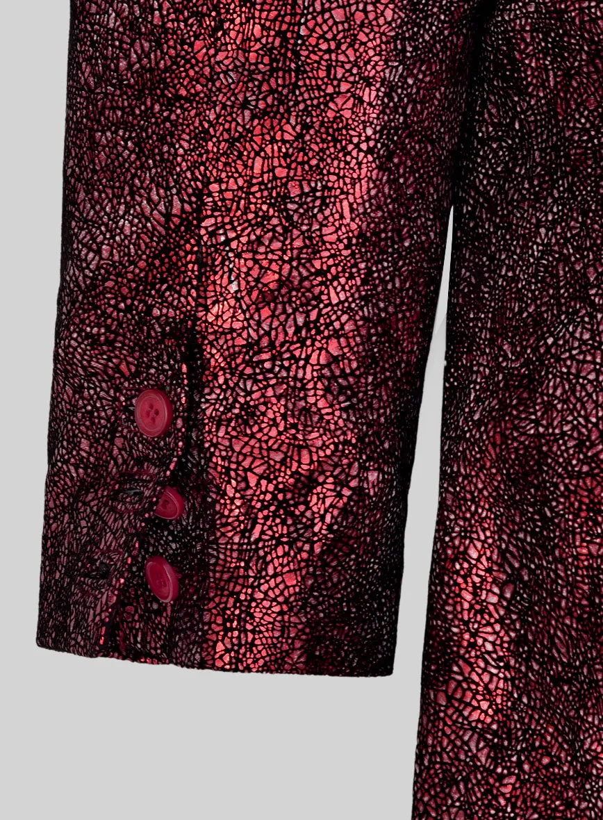 Twilight Red Medieval Leather Blazer