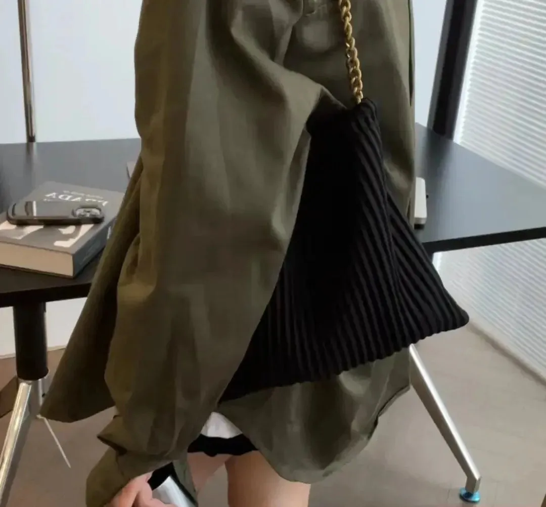 UAKISS  -  Luxury Designer Handbag Women Fashion Pleated Bucket Crossbody Bags Cute Lady Soft Leather Shoulder Bag Messenger Bag Coin Purse