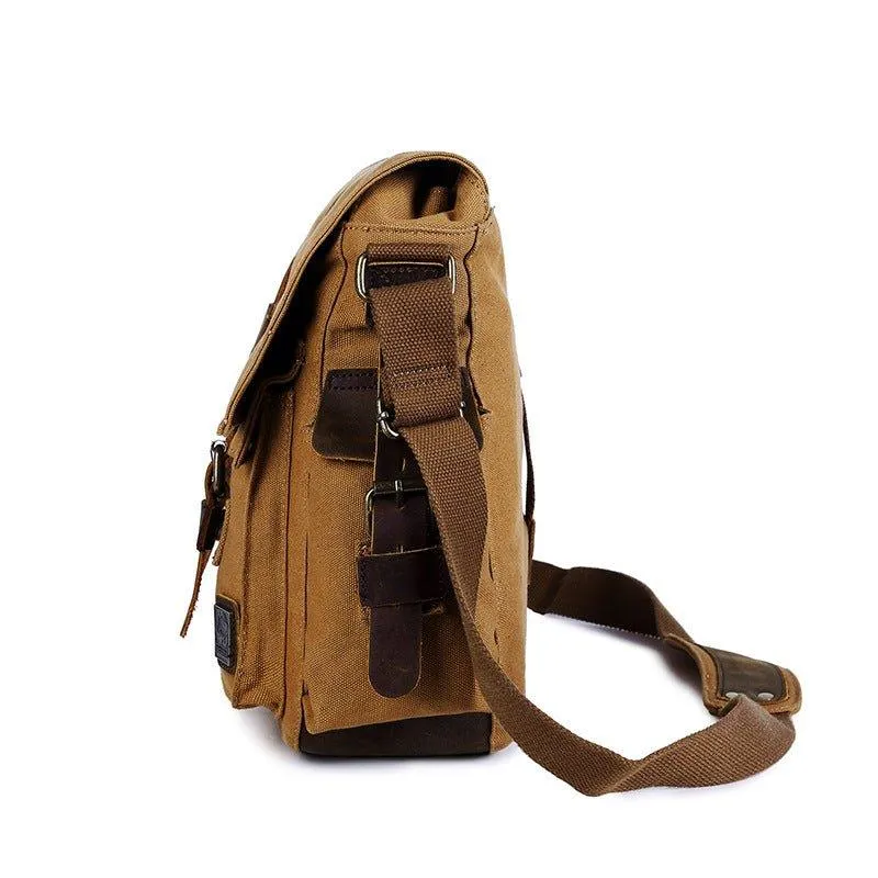 Waxed Canvas Messenger Bag Laptop Mens